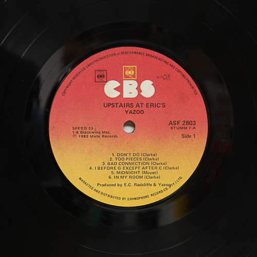 UPSTAIR'S AT ERICS YAZOO VINYL LP