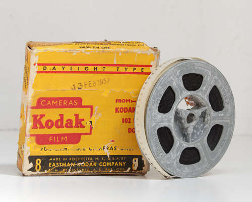 KODAK 8mm FILM OF A WEDDING, STAMPED 1957 AND OTHER FILM CARTRIDGES, 1 LOT - SHIPPING 1KG SAPO