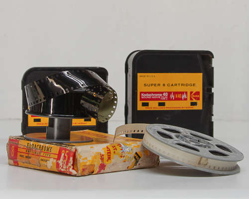 KODAK 8mm FILM OF A WEDDING, STAMPED 1957 AND OTHER FILM CARTRIDGES, 1 LOT - SHIPPING 1KG SAPO