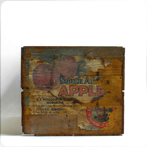 VINTAGE DE DOORNS APPLES WOODEN CRATE x1