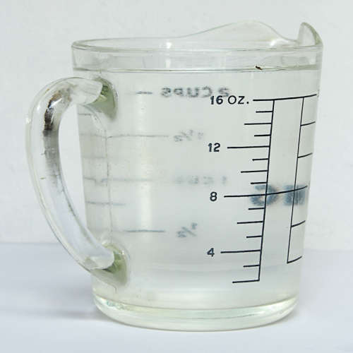 TWO VINTAGE FIRE-KING 2 CUP JUGS, 1 LOT