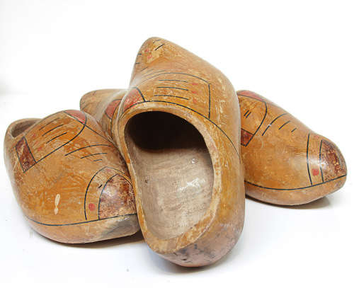 VINTAGE DUTCH CLOGS 2 PAIRS 1 LOT