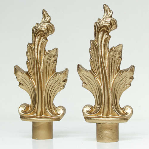 2 GOLDEN FLAME FINIALS