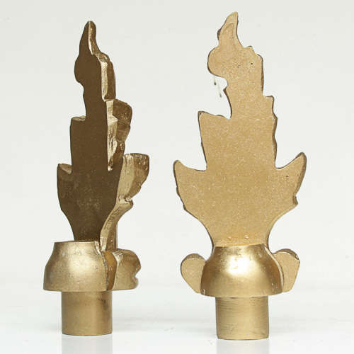 2 GOLDEN FLAME FINIALS