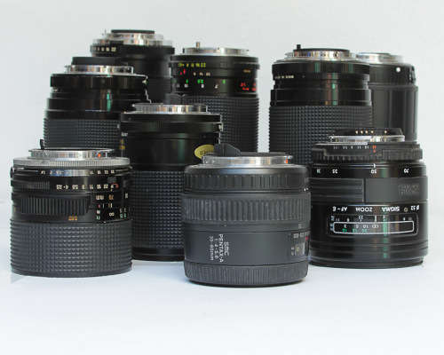 9 ASSORTED LENSES -  1 LOT