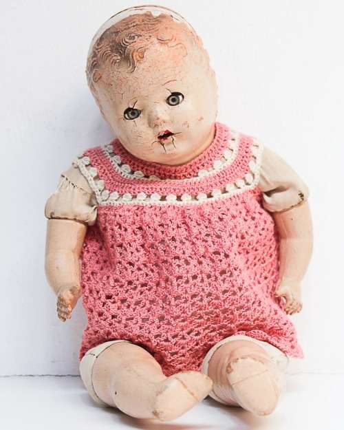 MY MOTHER'S OLD RAG DOLL, 70 yrs OLD.