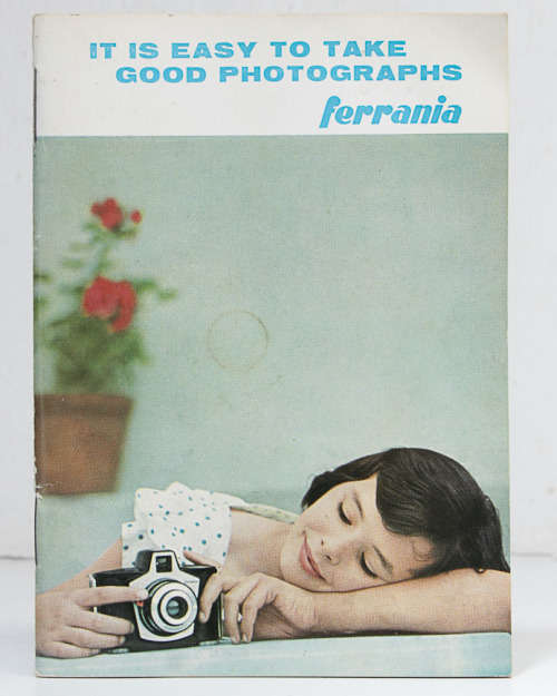 FERRANIA EURA CAMERA KIT, FLASH, BULBS, FILM, BOOKLETS, CASE