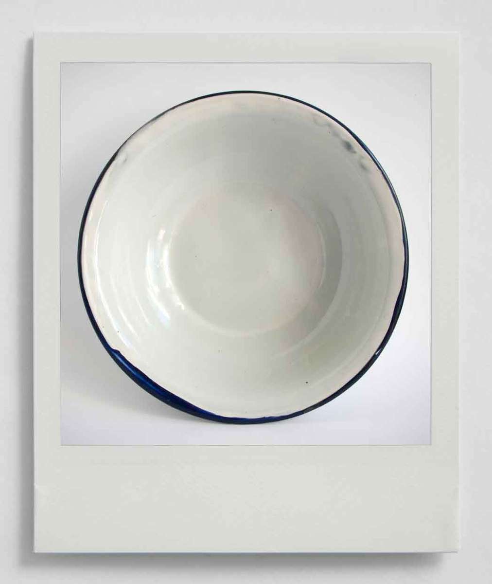 GOOD OLD CHINESE WHITE ENAMEL BASINS x 2