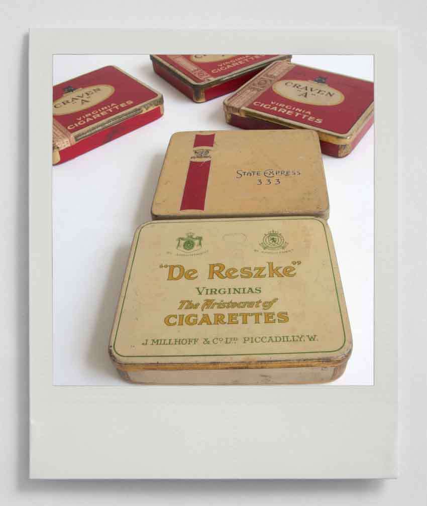 CIGARETTE TINS x 8