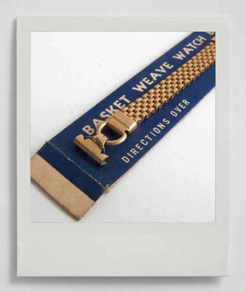 BASKET WEAVE WATCH BRACELET