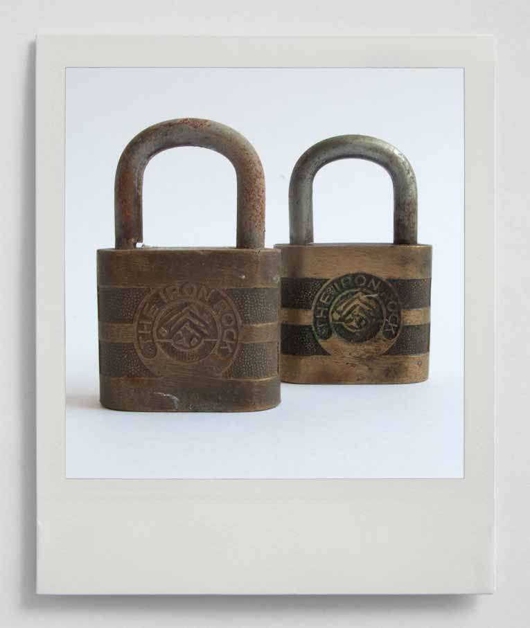 VINTAGE PADLOCKS, THE IRON ROCK x 2