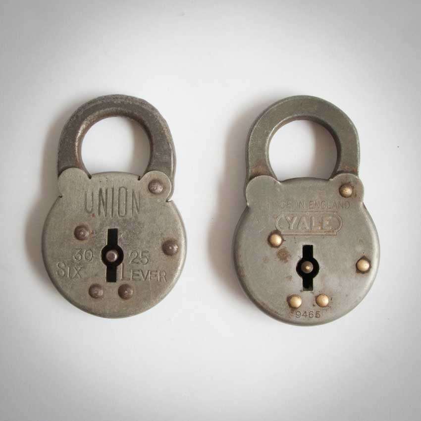 VINTAGE PADLOCKS, YALE x 1, UNION x 1