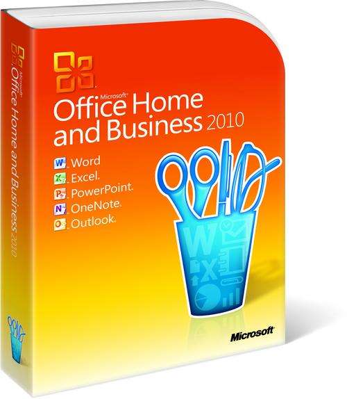 Office home and Business 2010 with product key card