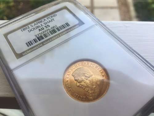 ZAR 1 Pond 1892 DS NGC AU55***  Brilliant proof-like fields and frosted lettering