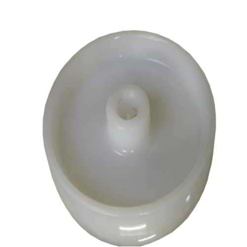 White Nylon Wheel - 125mm Outer Diameter, 12mm Axle Bolt