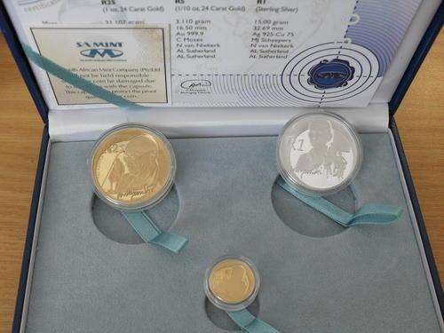 *** Mahatma Gandhi Protea Gold Coin Proof Set ***