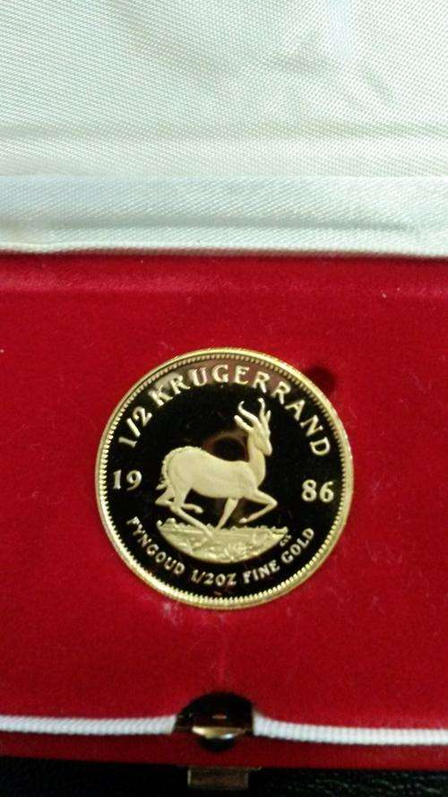 1986 1/2 Oz Kruger Rand in SAM box
