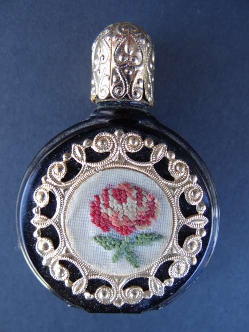 Vintage Austrian Petit Point Perfume bottle