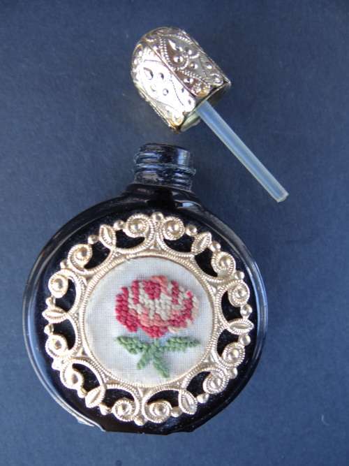 Vintage Austrian Petit Point Perfume bottle