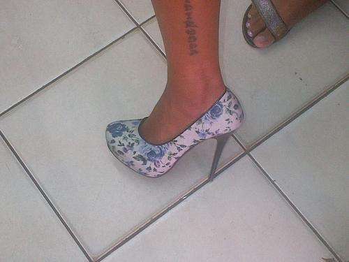 Floral High Heel Shoes