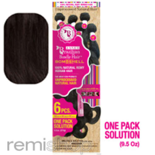 Unprocessed Brazilian Virgin Remy Human Hair Weave Bombshell Natural Body Wave 6Pcs 9",10",11"
