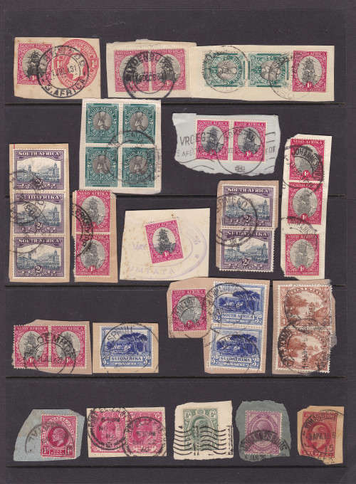 UNION OF SOUTH AFRICA Various Cancels Umtata Bloemhof Enselspruit Lydenburg