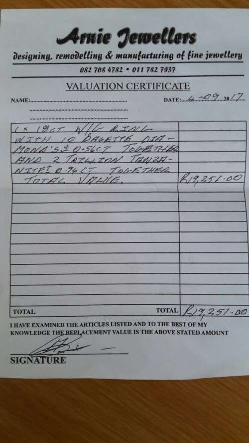 9ct White gold Tanzanite, Diamond ring for sale