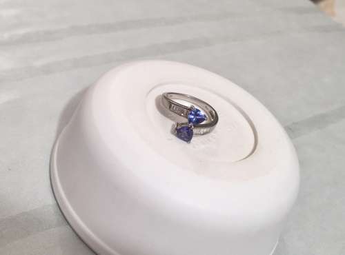 9ct White gold Tanzanite, Diamond ring for sale