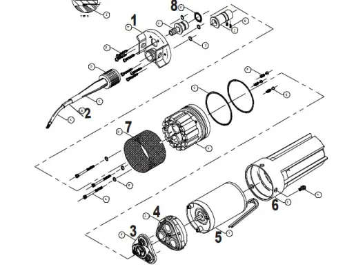 Solar Water  PUMP DC 12V 96watt  Max head 100meter 0.8 m3/hour