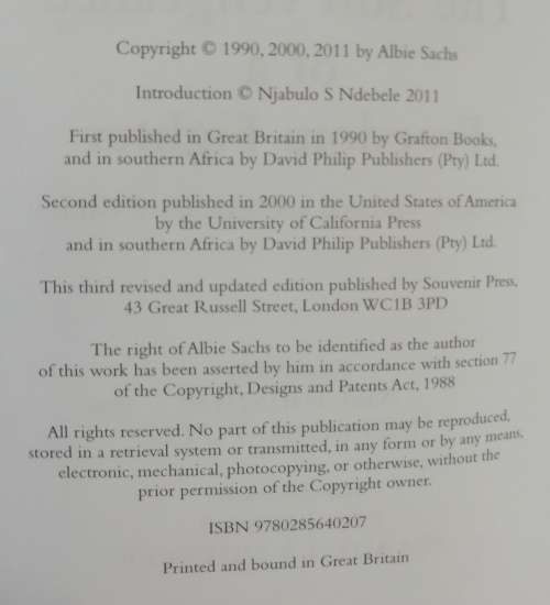 The soft vengeance of a freedom fighter - Albie Sachs