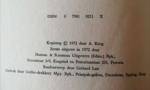 Januarie- suite deur Antjie Krog (1ste Uitgawe)