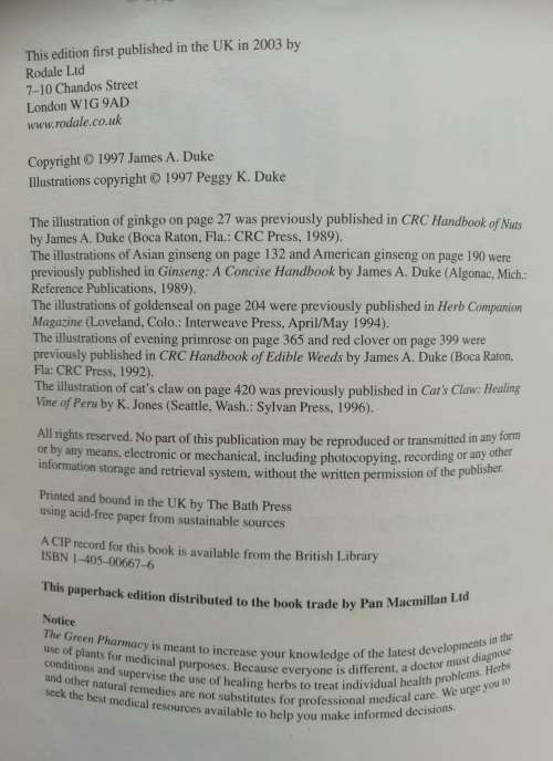 The Green Pharmacy by Dr. James A. Duke