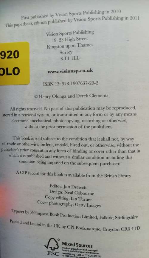 Blood, Sweat and Treason: My Story - Henry Olonga