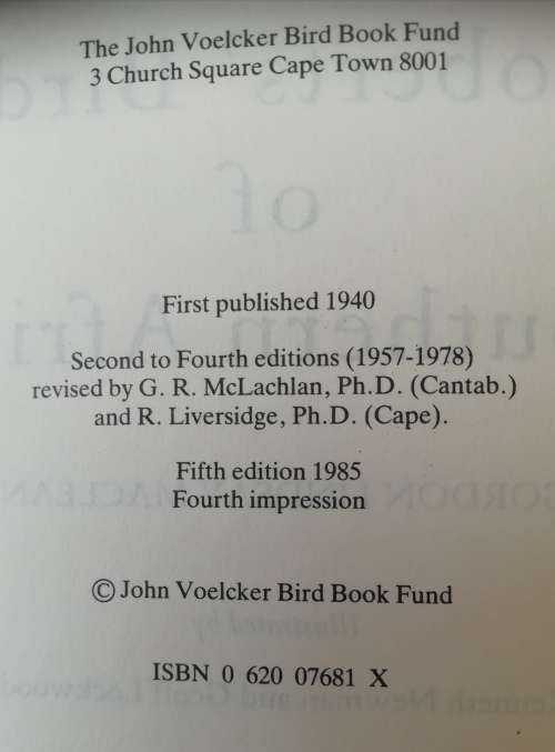 Birds of Southern Africa - Gordon Lindsay Maclean,