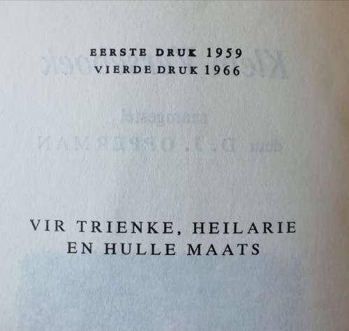 Klein Verseboek / D. J. Opperman
