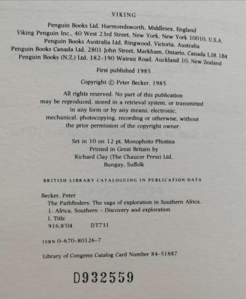 The Pathfinders-A Saga of Exploration in Southern Africa / Peter Becker