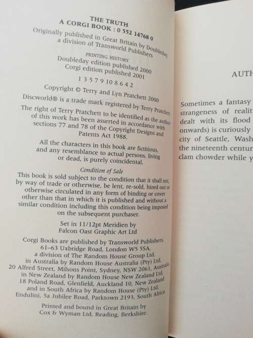 The Truth / Terry Pratchett