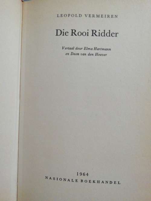 DIE ROOI RIDDER - LEOPOLD VERMEIREN (1964)