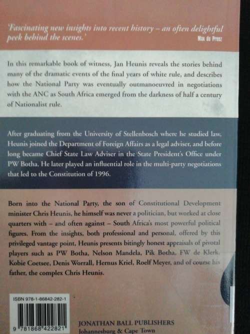 The Inner Circle Reflections on the Last Days of White Rule - Jan Heunis