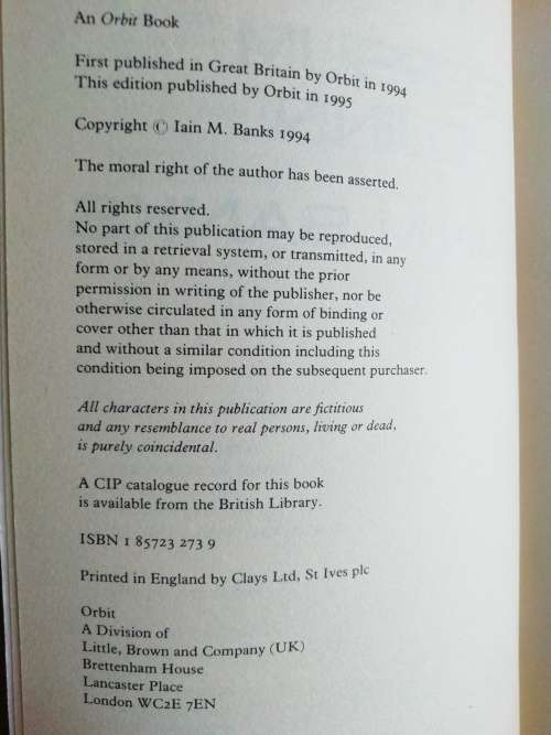 FEERSUM ENDJINN / IAIN M. BANKS