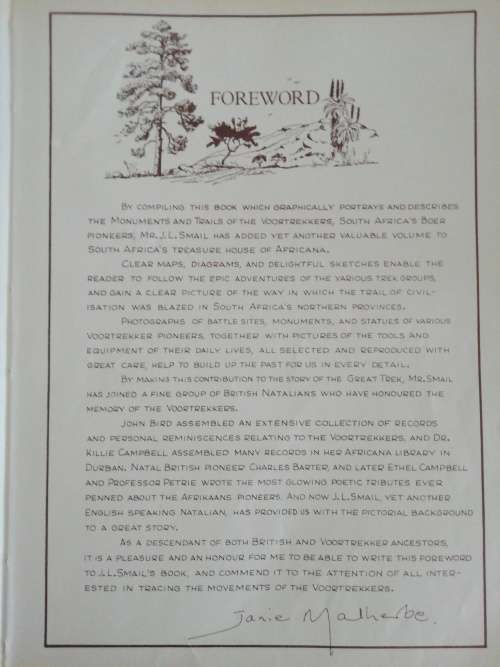 Monuments and Trails of the Voortrekkers  / J L Smail