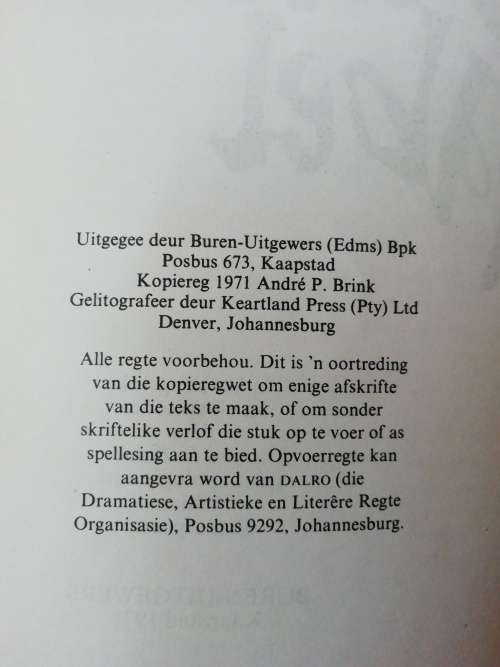 KINKELS INNIE KABEL / Andre P. Brink