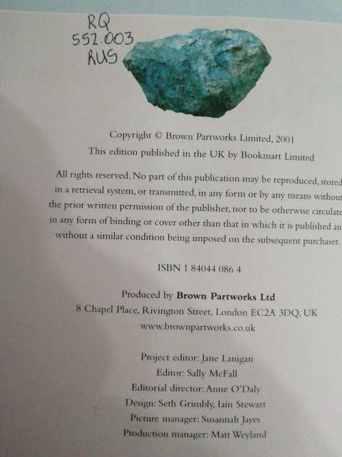 ENCYCLOPEDIA OF ROCKS , MINERALS AND GEMSTONES   /  HENRY RUSSELL