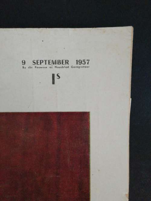 DIE HUISGENOOT / 9 September 1957. Hans Strijdom voorblad