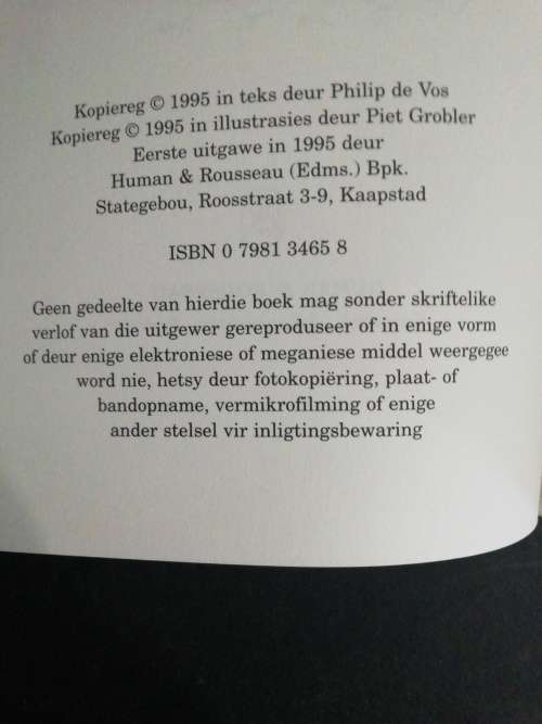 Moenie `n Mielie Kielie Nie!  /  Philip de Vos, Illustrated by Piet Grobler