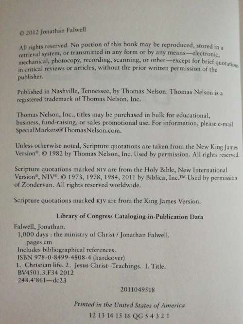 1000 Days: The Ministry of Christ  /  Jonathan Falwell