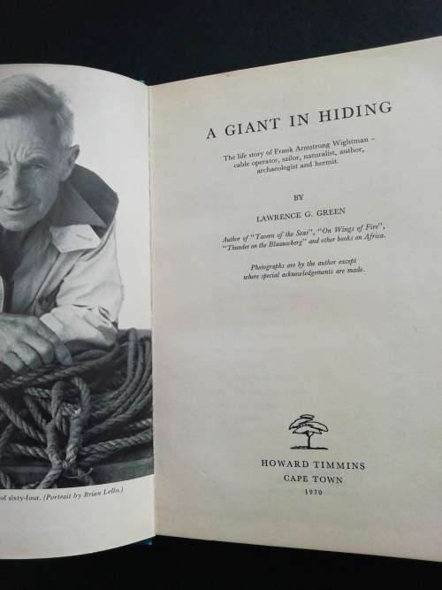 A GIANT IN HIDING  /  Lawrence G Green (1970)