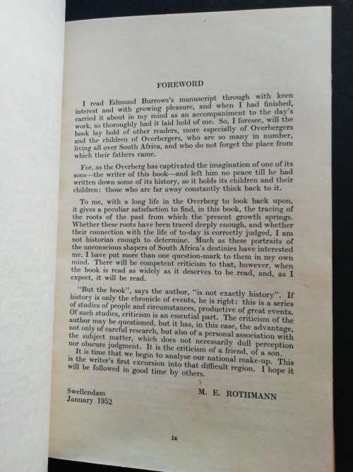 OVERBERG OUTSPAN   /   Edmund H. Burrows