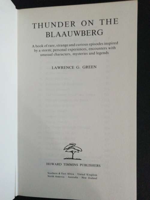 Thunder on the Blaauwberg  /  Lawrence G. Green