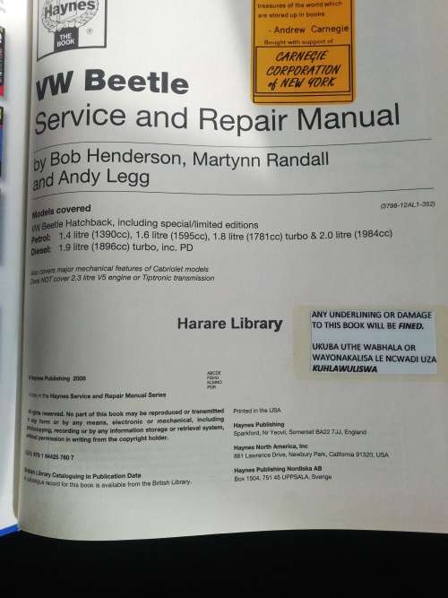 VW Beetle  / Haynes Service and Repair Manual